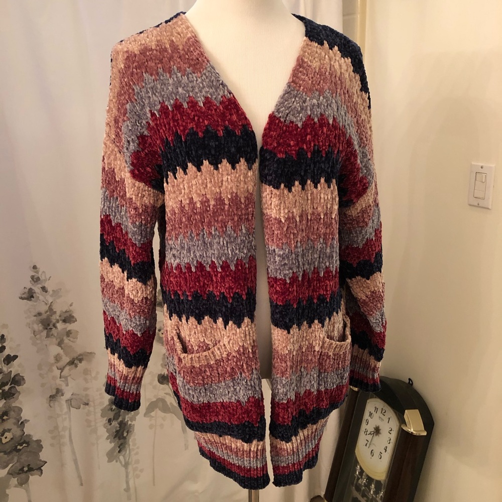 Chenille cardigan